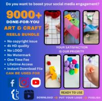 9000+ Viral Arts & Crafts Reels for TikTok, Instagram & YouTube Shorts – Boost Your Creativity & Visibility