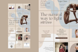 Transform Your Instagram Feed with the 'Feel the Yoga' Canva Puzzle Template - Image 5