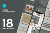 Elevate Your Instagram with the Feel the Yoga Canva Puzzle Template