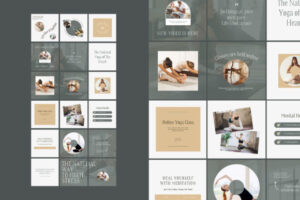Elevate Your Instagram with the Feel the Yoga Canva Puzzle Template - Image 3