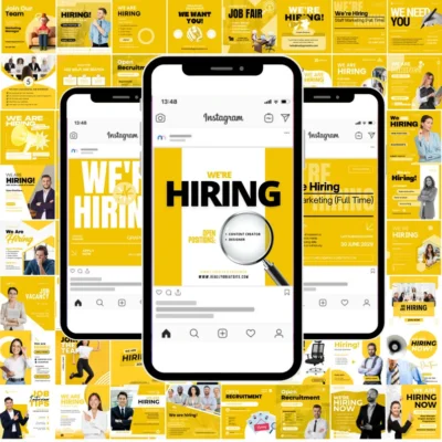 75+ IT Recruitment Instagram Templates to Attract Top Tech Talent Without a Design Team