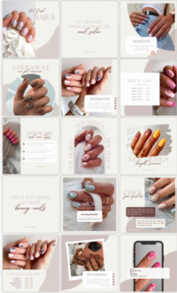 30+ Nail Salon Instagram Templates – Editable Canva Posts for Nail Techs, Salons & Beauty Studios