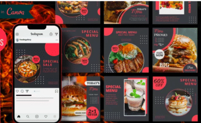 Lunch & Restaurant Instagram Template Bundle | Editable Canva Designs for Cafes, Diners, and Food Brands - Image 2