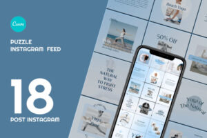 Canva Instagram Template for Beech Yoga Teachers