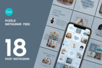 Calm & Connected: Yoga Puzzle Grid instagram & canva