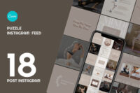 Balanced Branding for Yoga  exercise  coaches : Canva Instagram Template