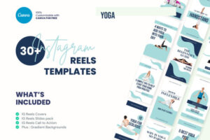 Yoga Instagram Reels Templates (30+ Canva Designs)