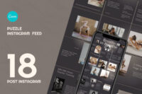 Done for  You Serenity Grid: Yoga Instagram Puzzle Templates for Canva