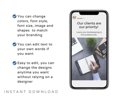 40+ Accountants / Accounting Instagram Canva Templates - Image 2