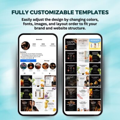 🍻 You’re Not Just Pouring Drinks—You’re Pouring an Experience-50+ High-Converting Canva Templates for Beverage Brands, Bars & Breweries That Want to Stand Out Online - Image 13