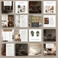 50+ interior design Canva Instagram Templates - Image 2