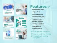 🏥 Clinic & Hospital Instagram Template Canva  Bundle (Healthcare & Pediatrics) - Image 4