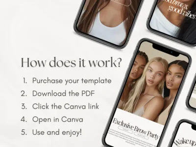 50+ Micropigmentation & PMU Instagram Templates – Editable Canva Bundle for Beauty Clinics & Artists - Image 3