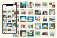 46 Travel Agency Instagram Post Templates – Editable Canva Kit for Tour Companies & Travel Creators - Image 2