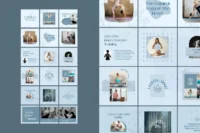 Calm & Connected: Yoga Puzzle Grid instagram & canva - Image 2